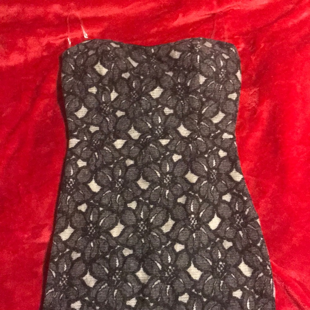 Sexy strapless winter dress